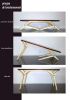 table à deux positions. table basse transformable en table à manger. modèle déposé