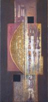 résonance,2014,technique mixte sur toile,35cm x 75 cm