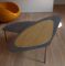 table basse acier, incrustation bois