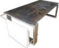 table tout acier, patinée et cirée, toutes dimensions possibles